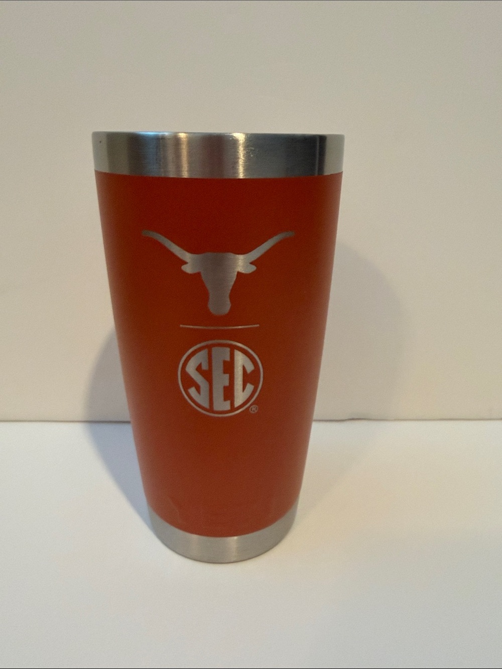Texas Longhorns Orange Stainless Steel Tumbler - SEC Logo - Stadium Exclusive